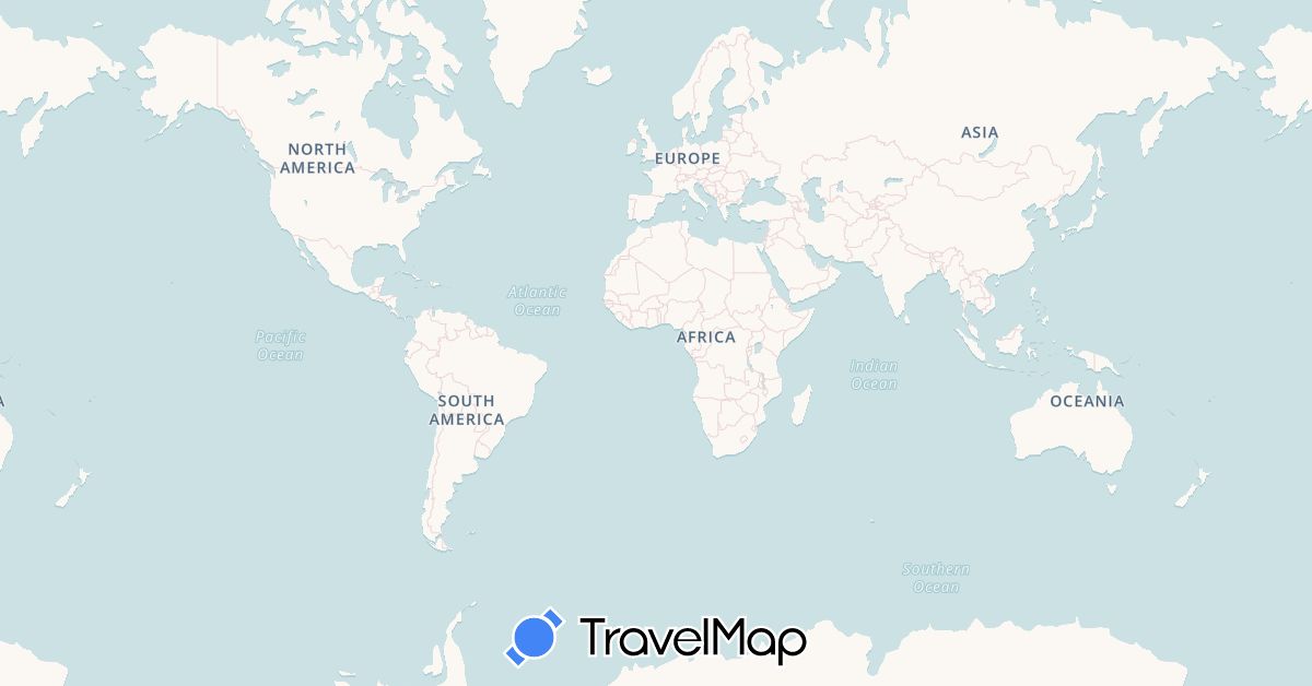 TravelMap itinerary: driving, boat in Antigua and Barbuda, Barbados, Belgium, Bahamas, Cuba, Cape Verde, Dominica, Dominican Republic, Spain, France, Grenada, Guernsey, Guadeloupe, Jersey, Saint Lucia, Martinique, Puerto Rico, Portugal, Turks and Caicos Islands, United States, British Virgin Islands, U.S. Virgin Islands (Africa, Europe, North America)